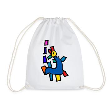 dino - Drawstring Bag - white - Front