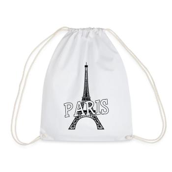 Paris - Drawstring Bag - white - Front