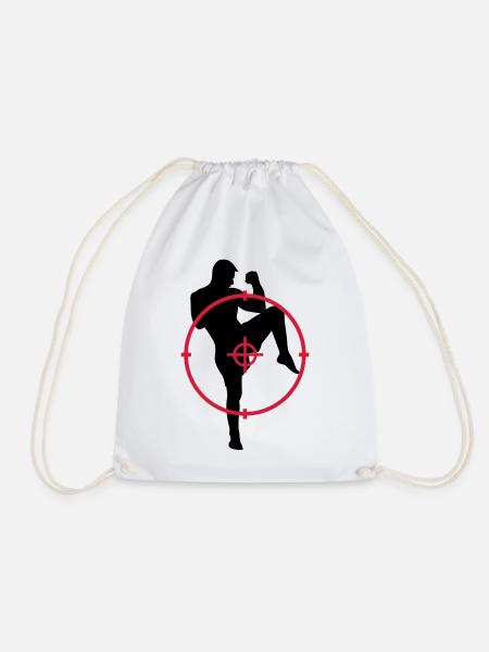 Kickboxen / Kickboxing / Kickboxer / Kick Boxing - Turnbeutel - Weiß