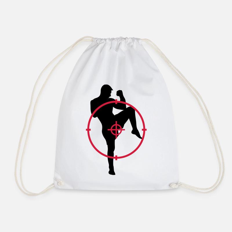 Kickboxen / Kickboxing / Kickboxer / Kick Boxing - Turnbeutel - Weiß