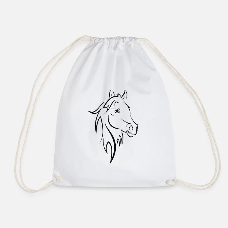 cheval - Sac de sport léger - blanc