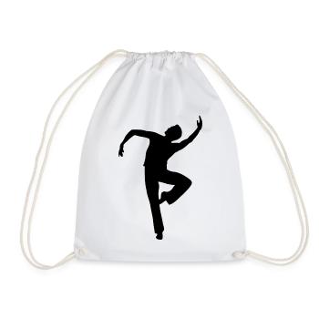 one balet - Drawstring Bag - white - Front