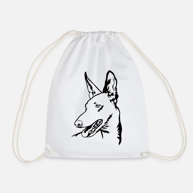 Tête Podenco - Sac de sport léger - blanc