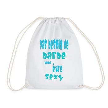 Pas besoin de barbe pour être sexy - Sac de sport léger - blanc - Devant