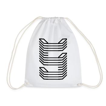 Unique Letter S Logo Design - Drawstring Bag - white - Front
