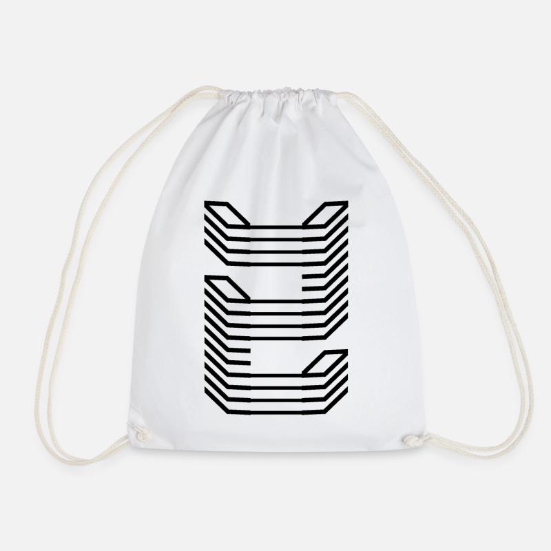 Unique Letter Z Logo Design - Drawstring Bag - white
