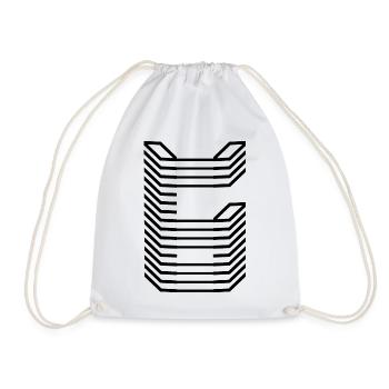 Unique Letter G Logo Design - Drawstring Bag - white - Front