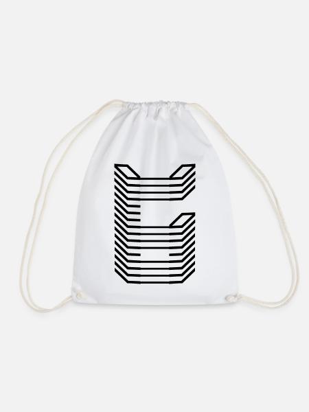 Unique Letter G Logo Design - Drawstring Bag - white
