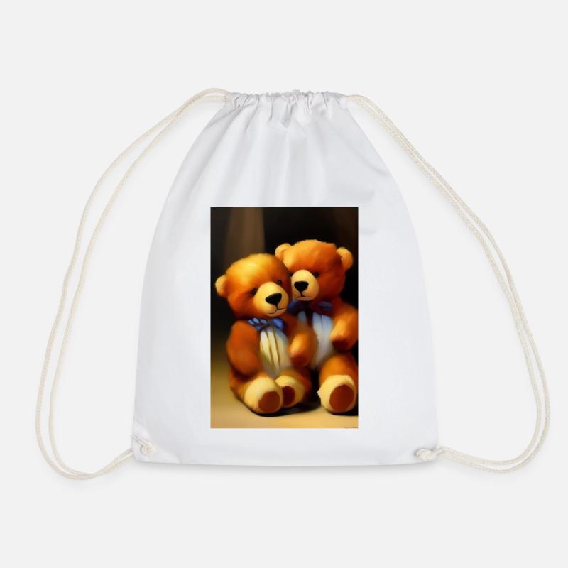 Teddybär - Turnbeutel - Weiß