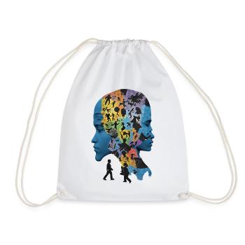 Le puzzle humain - Sac de sport léger - blanc - Devant