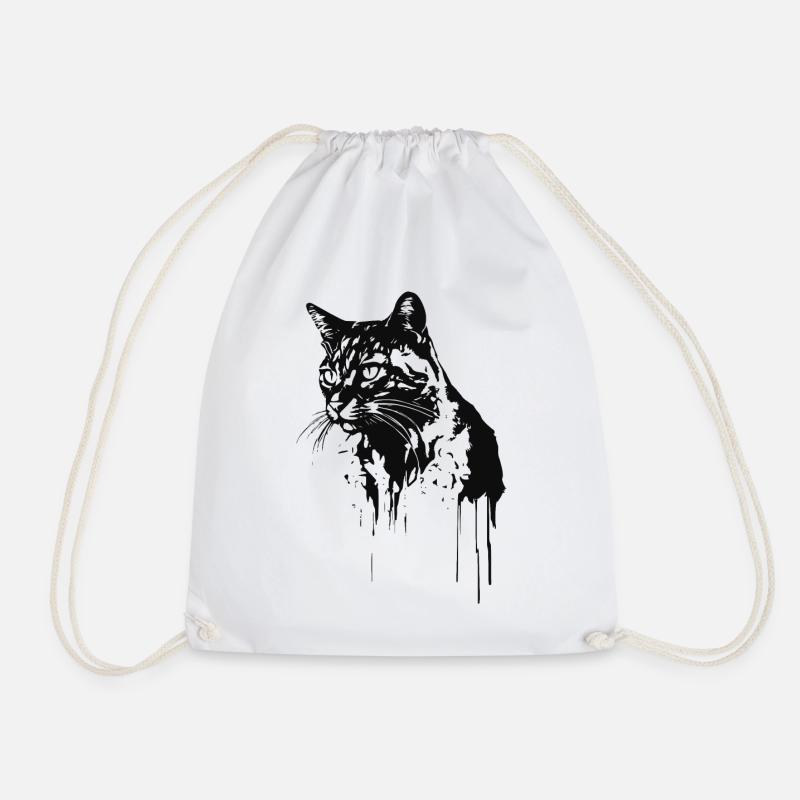 Cat 2 - Drawstring Bag - white