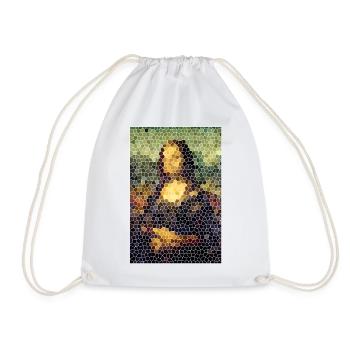 La Joconde - Mona Lisa - Style vitrail - Sac de sport léger - blanc - Devant
