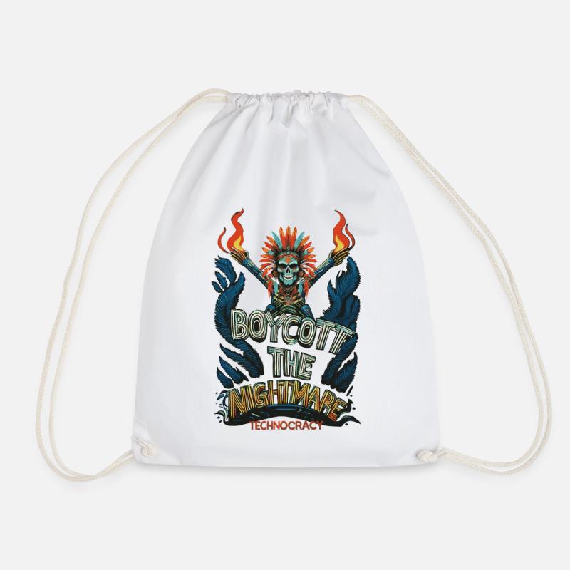NIGHTMARE - Drawstring Bag - white