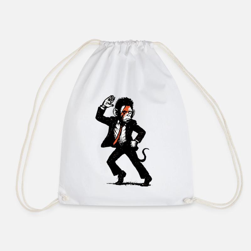 The monkey dance - Drawstring Bag - white