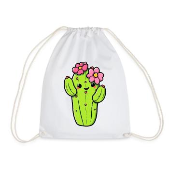 Cactus - Drawstring Bag - white - Front