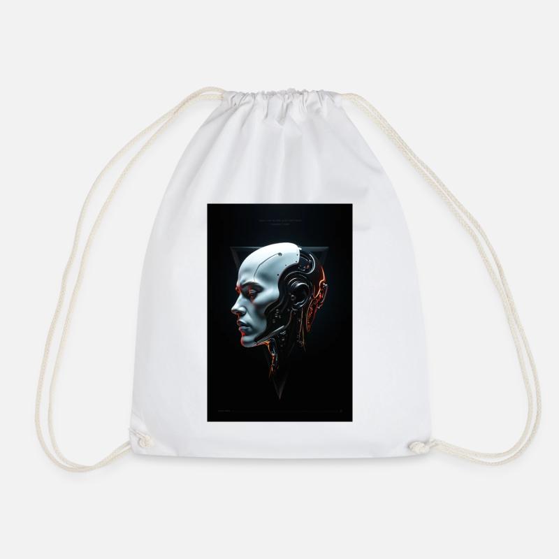 MAD-MND: Machine - Drawstring Bag - white