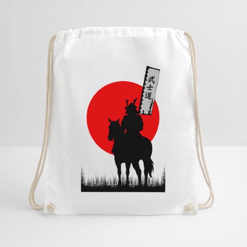 BUSHIDO, SAMURAI WARRIOR CODE | 8K CLEAN SILHOUTTE Drawstring Bag