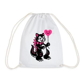 Chat Monstre Rose - Sac de sport léger - blanc - Devant