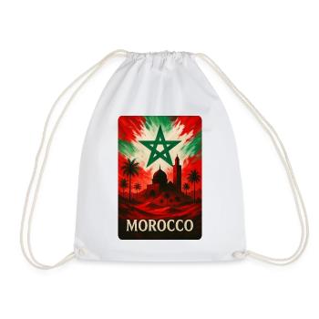 Morocco – Desert & Magic of the Orient - Drawstring Bag - white - Front