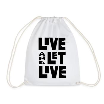 Live and let live by Cean - Drawstring Bag - white - Front
