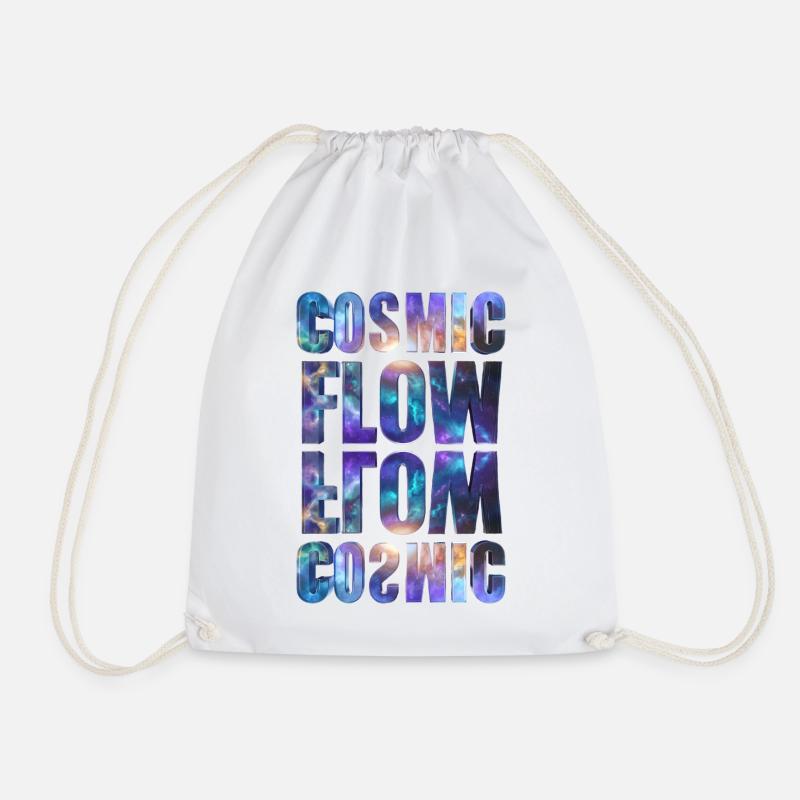 Cosmic Flow – Universe - Turnbeutel - Weiß