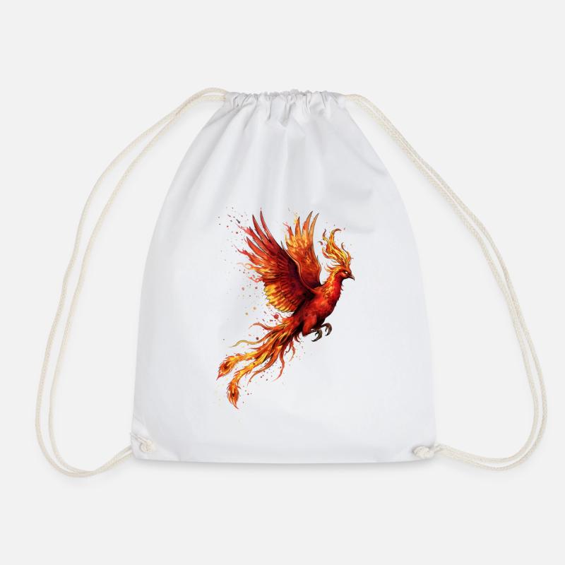 Phoenix Firestorm - Drawstring Bag - white