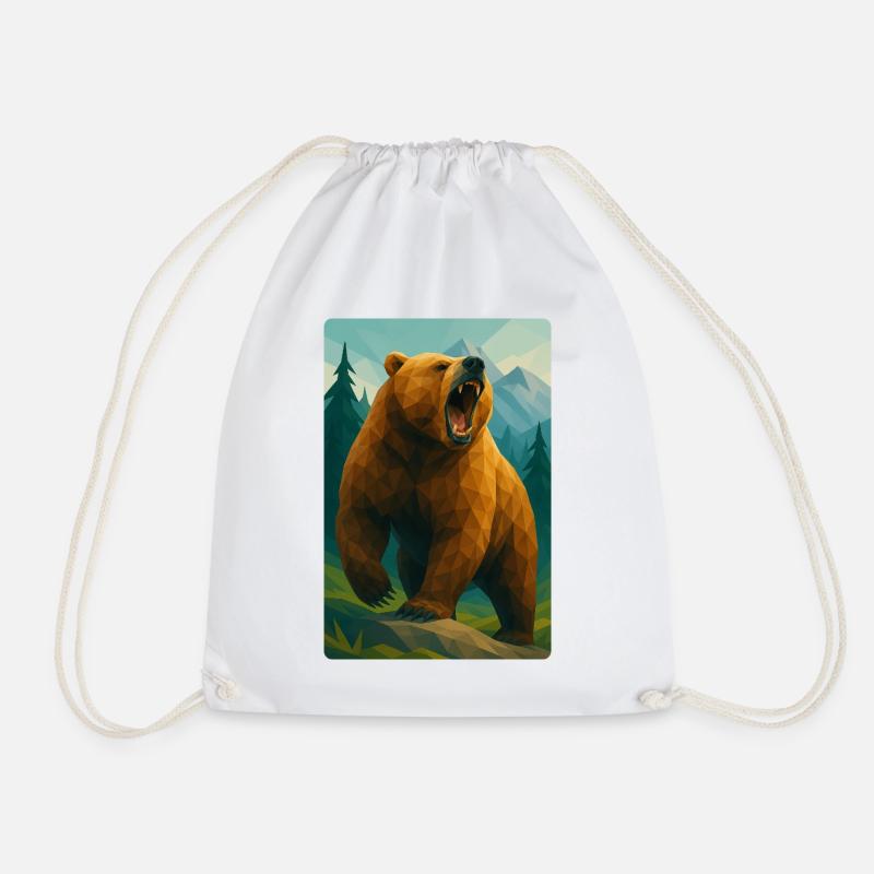 Polynature Grizzly - Drawstring Bag - white
