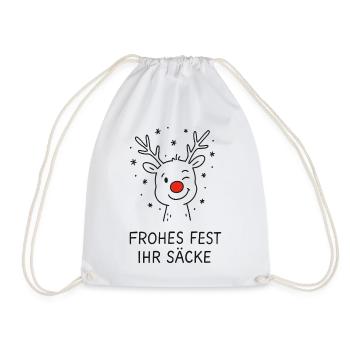 Renne Rudolph Joyeux Noël - Sac de sport léger - blanc - Devant