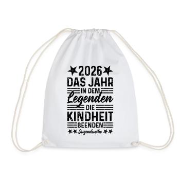 2026 The Year Legends End Childhood - Drawstring Bag - white - Front