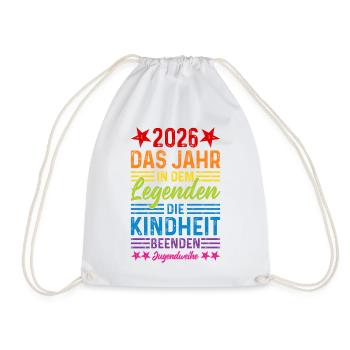 2026 The Year Legends End Childhood - Drawstring Bag - white - Front