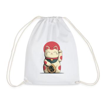 Maneki-Neko Chat Chanceux - Sac de sport léger - blanc - Devant