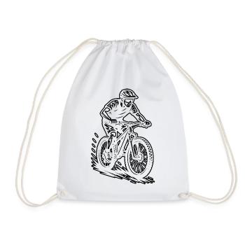 Mountain bike artwork for your outfit - Drawstring Bag - white - Front