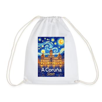 À La Corogne, Espagne - Sac de sport léger - blanc - Devant