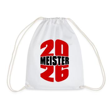Meister 2026 Meisterschaft - Turnbeutel - Weiß - Vorne