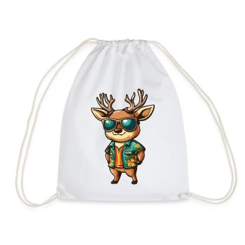 Vacances de bandes dessinées sur les cerfs - Sac de sport léger - blanc - Devant