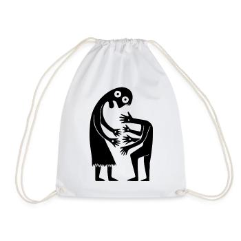 Figures abstraites rencontrent un monochrome créatif - Sac de sport léger - blanc - Devant