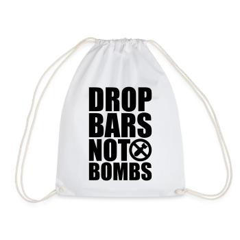 Drop Bars not Bombs! - Drawstring Bag - white - Front