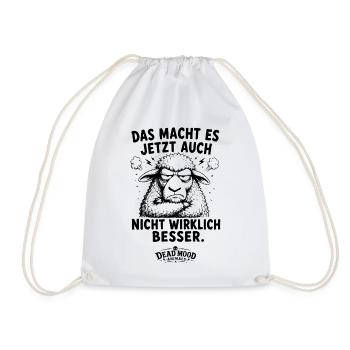Genervtes Schaf Sarkasmus Humor Lustiger Spruch - Turnbeutel - Weiß - Vorne