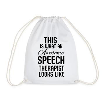 Sprachtherapeut, Pathologe, SLP, Therapieassistent - Turnbeutel - Weiß - Vorne