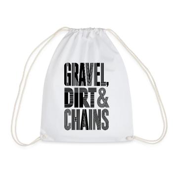Gravel Dirt Chains - Turnbeutel - Weiß - Vorne