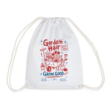Garden Hair Dont Care Grow Good Gardening Plants - Drawstring Bag - white - Front
