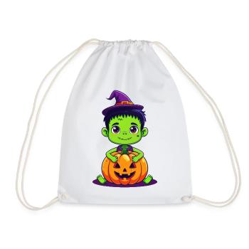 Halloween-Kind - Turnbeutel - Weiß - Vorne