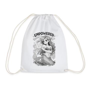 Empowered Mermaid – Starke Meerjungfrau Power - Turnbeutel - Weiß - Vorne