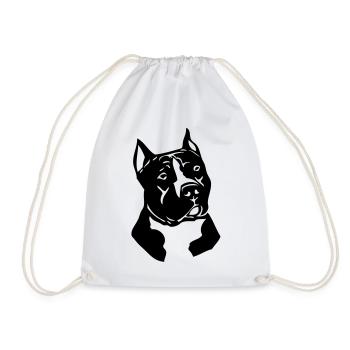 pitbullterrierdog901 - Drawstring Bag - white - Front