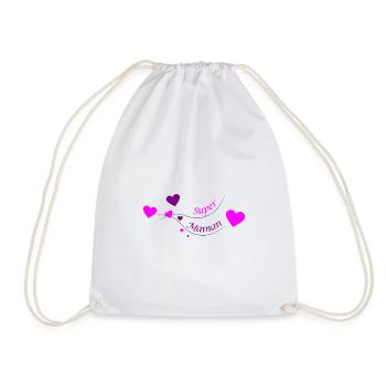 Super Maman Coeurs - Sac de sport léger - blanc - Devant