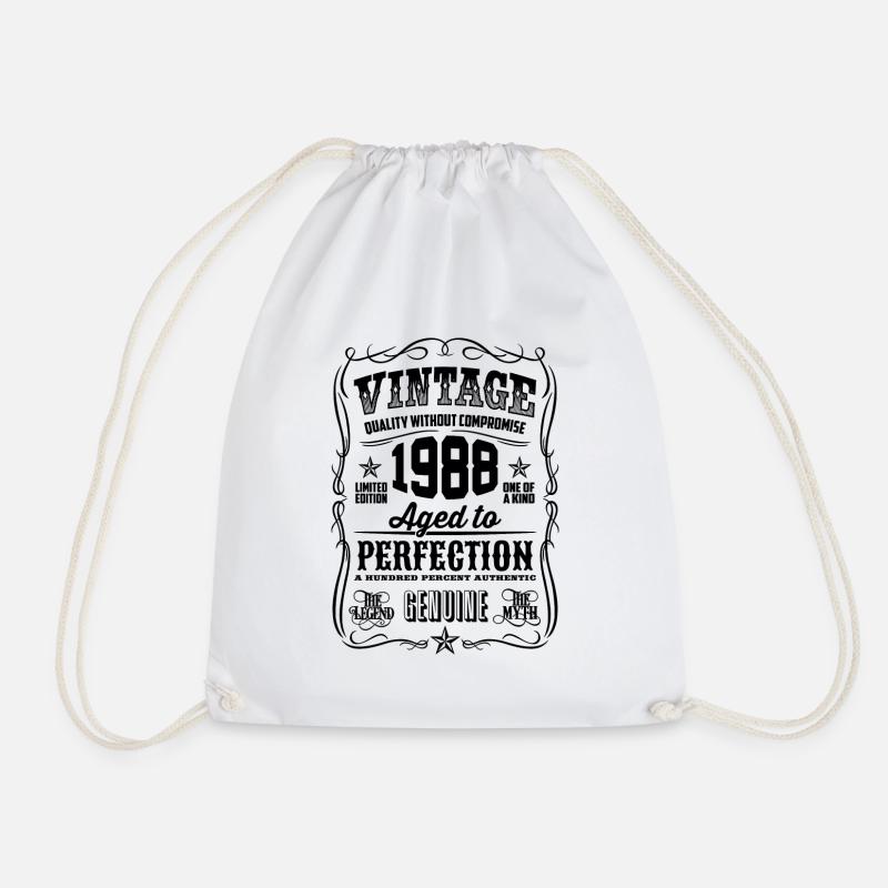 1988 Vintage 30th Birthday gift 30 years old - Drawstring Bag - white