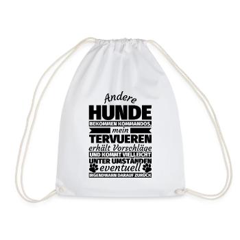 Tervueren Hund Geschenke - Turnbeutel - Weiß - Vorne