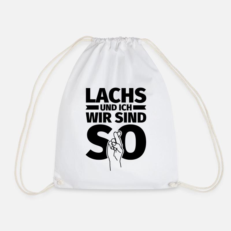 Lachs und ich wir sind so - Turnbeutel - Weiß