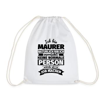 Maurer Geschenke - Turnbeutel - Weiß - Vorne
