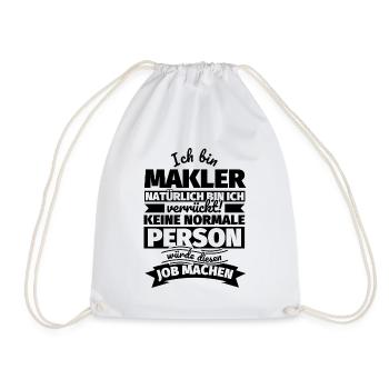 Makler Geschenke - Turnbeutel - Weiß - Vorne